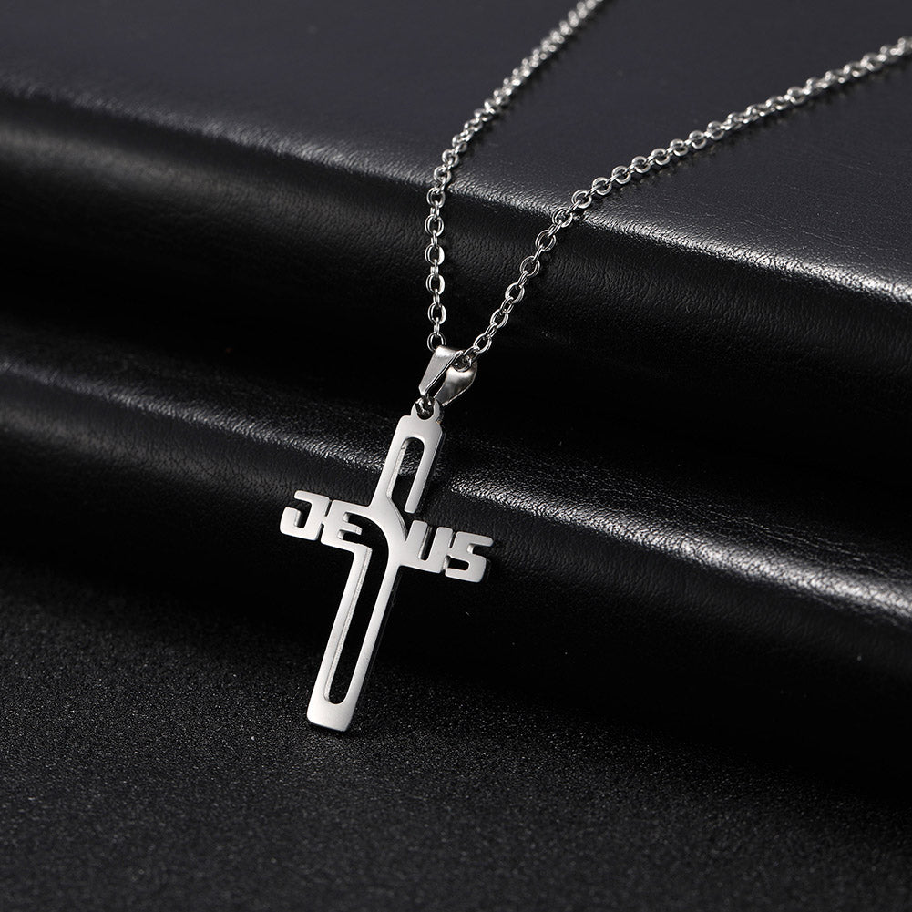 Collier en croix "Jésus"