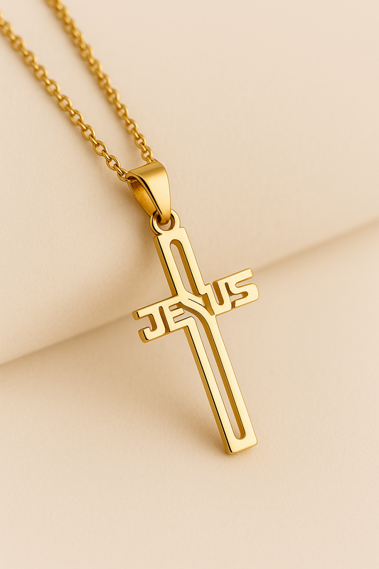 Collier en croix "Jésus"